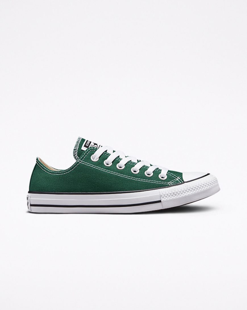 Women\'s Converse Chuck Taylor All Star Seasonal Color Low Top Shoes Green / White / Black | AU 486CER